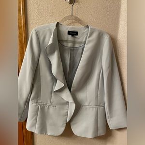 Talbots -Seafoam green ruffled blazer, size 12